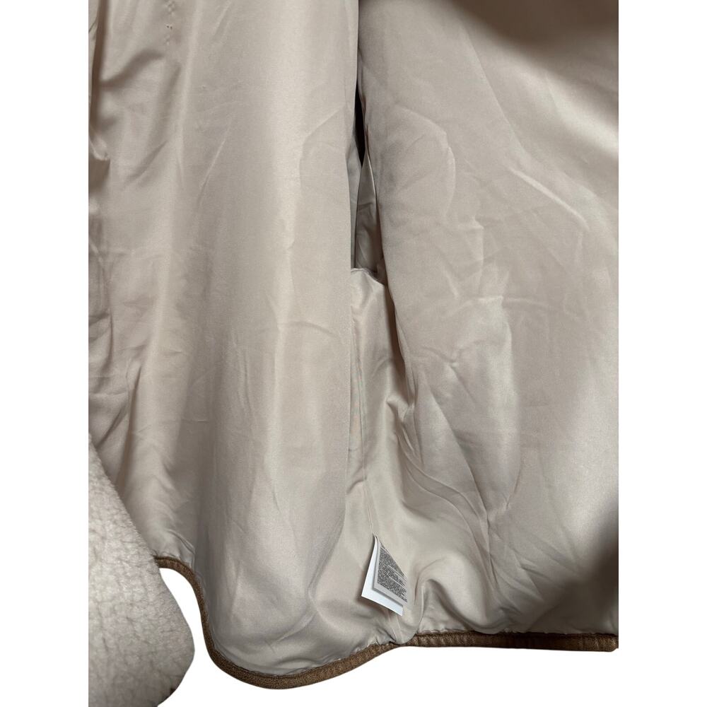 Old Navy Sherpa Fleece Jacket Women’s XXL Cream Button Front Cozy Teddy Coat - Picture 7 of 11